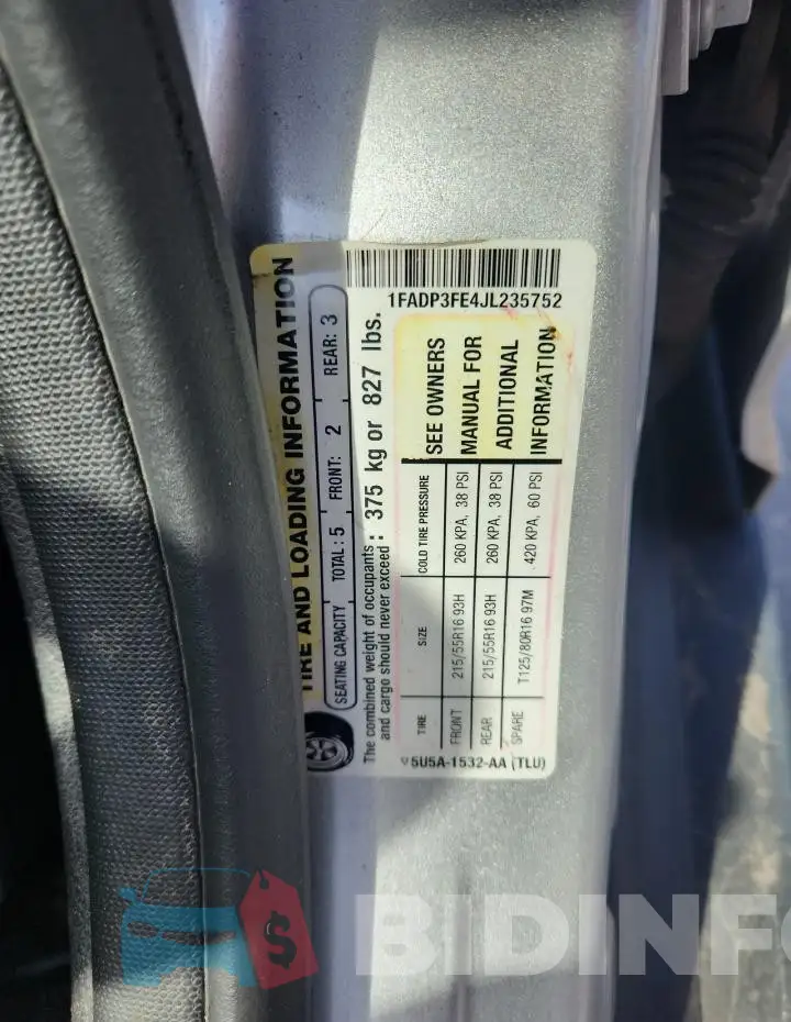 1FADP3FE4JL235752 Photo# 12