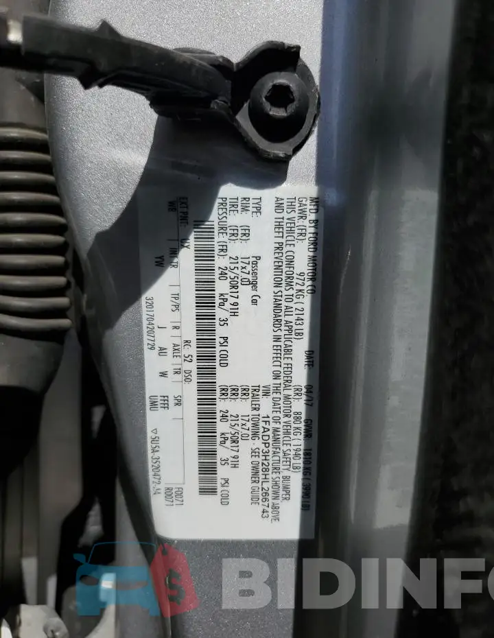 1FADP3H28HL266743 Photo# 12