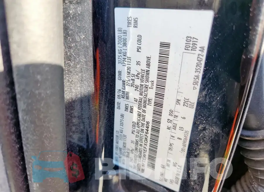 1FTEW1EFXGKF64406 Photo# 12