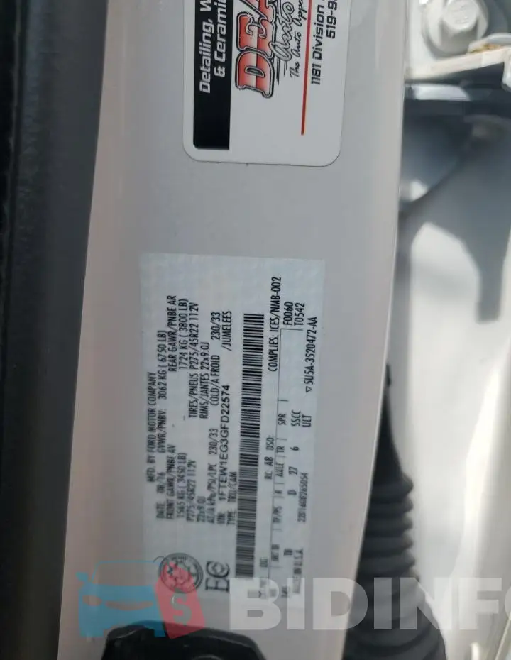 1FTEW1EG3GFD22574 Photo# 12