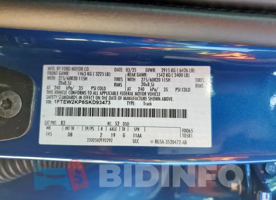 1FTEW2KP8SKD93473 Photo# 12