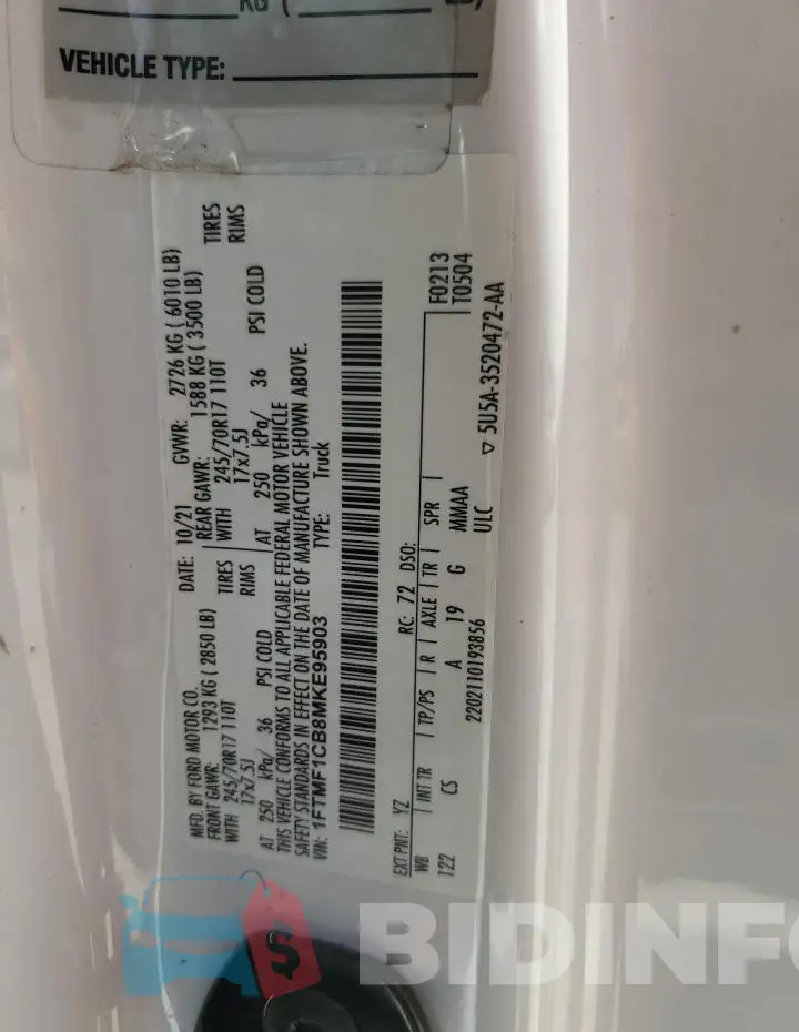 1FTMF1CB8MKE95903 Photo# 12