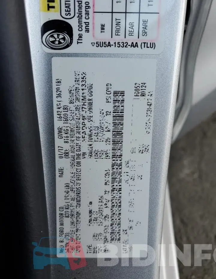 3FADP4EJ7HM113352 Photo# 12