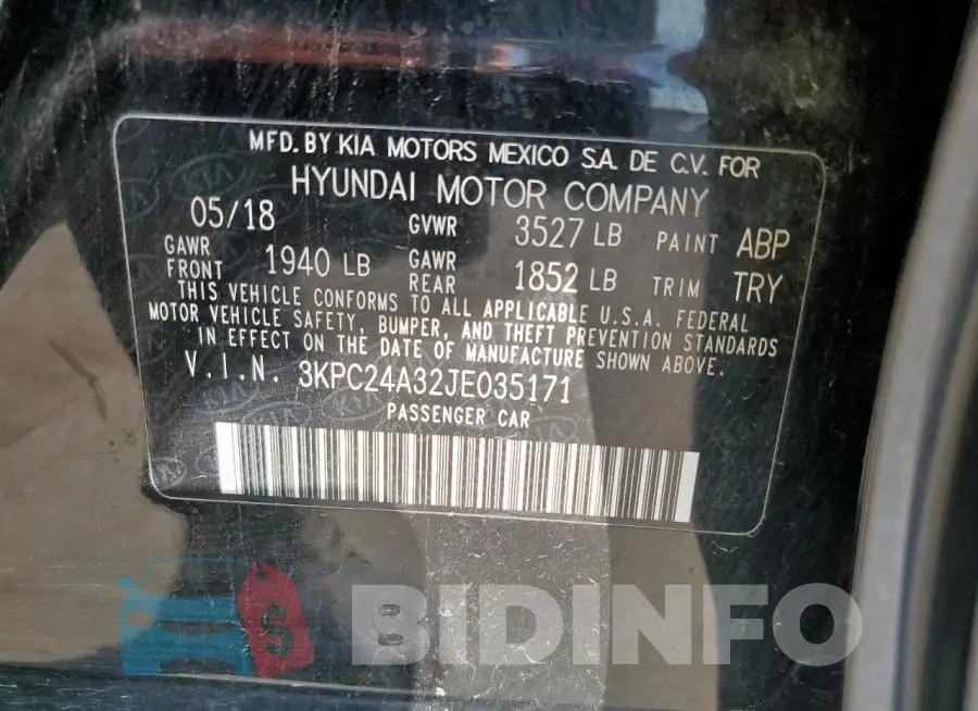 3KPC24A32JE035171 Photo# 12