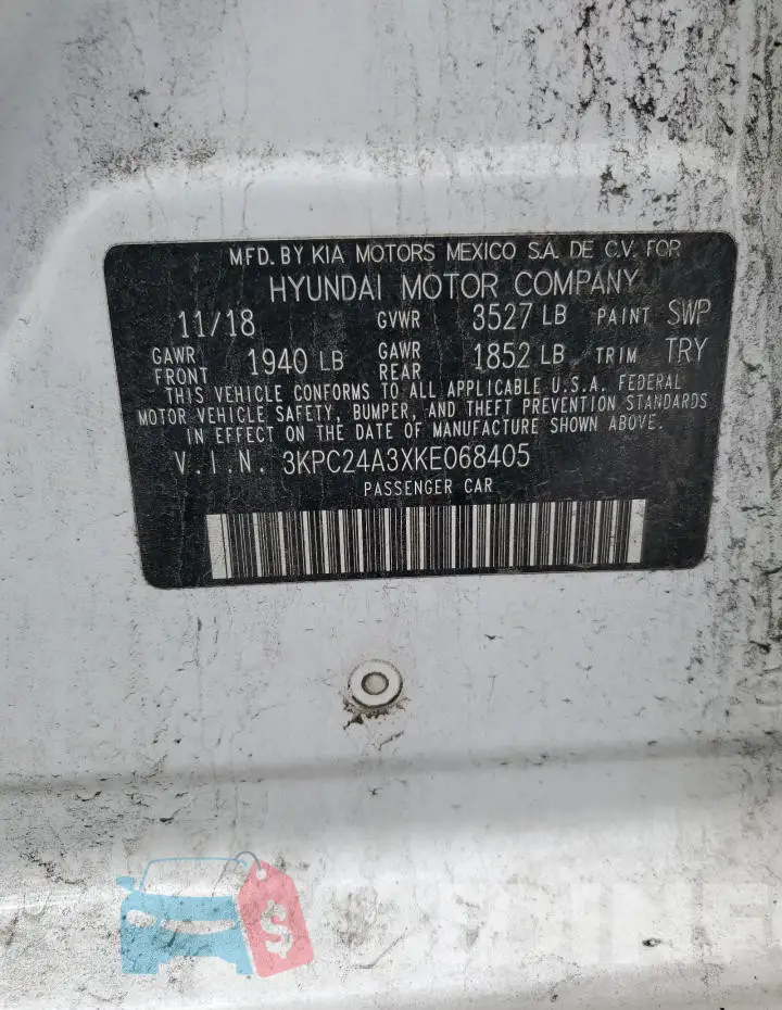 3KPC24A3XKE068405 Photo# 12