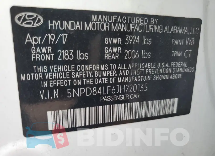 5NPD84LF6JH220135 Photo# 12