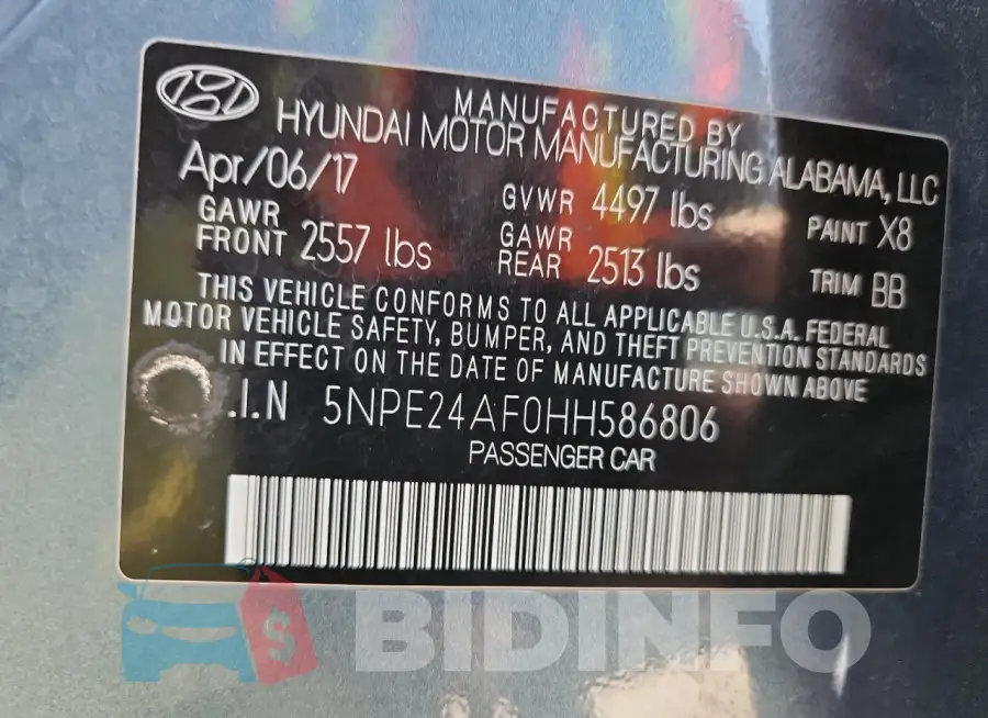 5NPE24AF0HH586806 Photo# 13