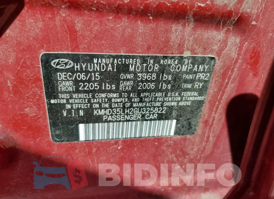 KMHD35LH2GU325822 Photo# 12