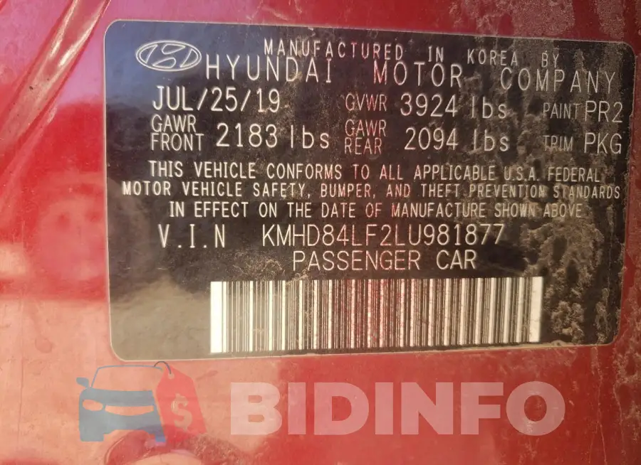 KMHD84LF2LU981877 Photo# 13