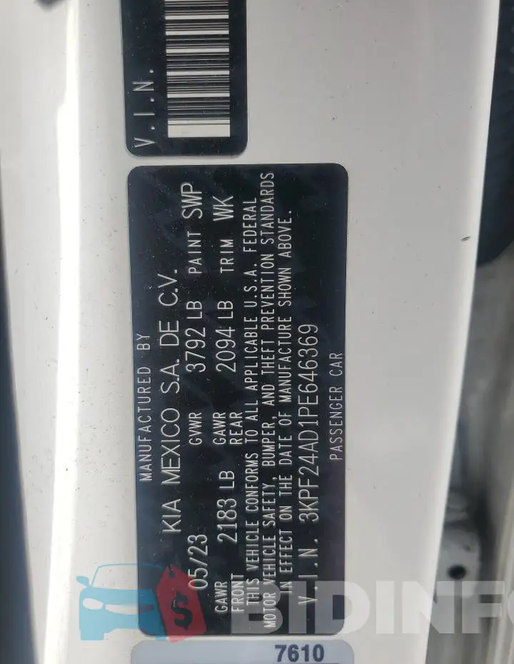 3KPF24AD1PE646369 Photo# 13