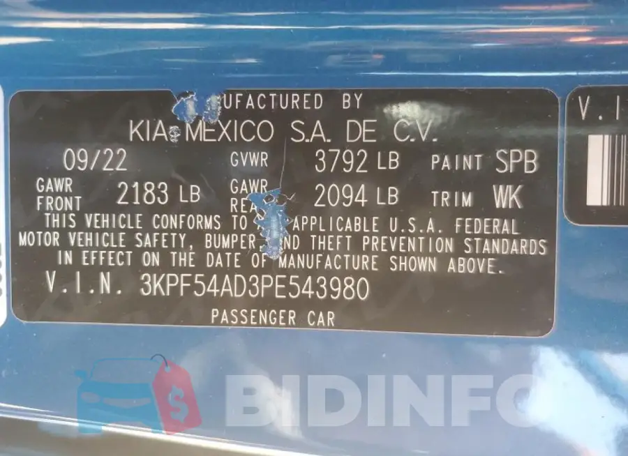 3KPF54AD3PE543980 Photo# 12