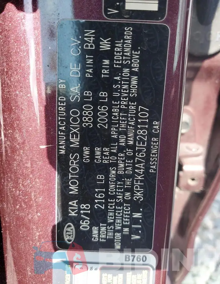 3KPFK4A76JE281107 Photo# 12