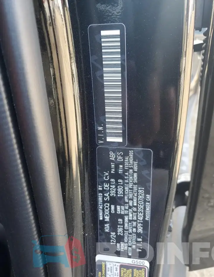 3KPFT4DE3SE078281 Photo# 13