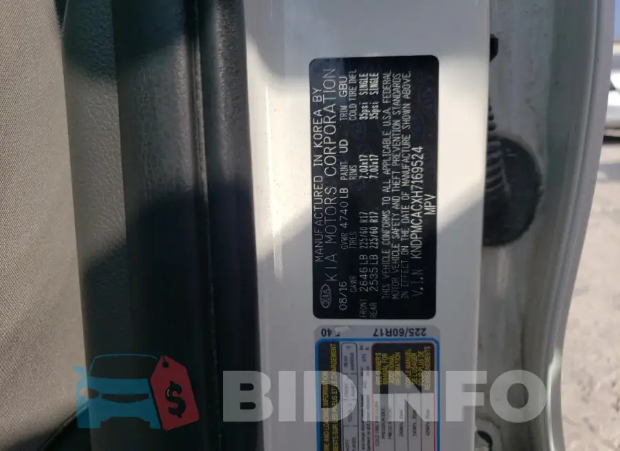 KNDPMCACXH7169524 Photo# 12