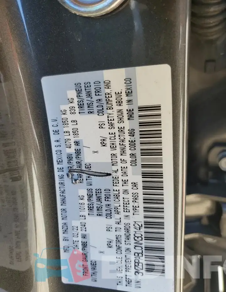 3MZBPABL0NM301421 Photo# 12