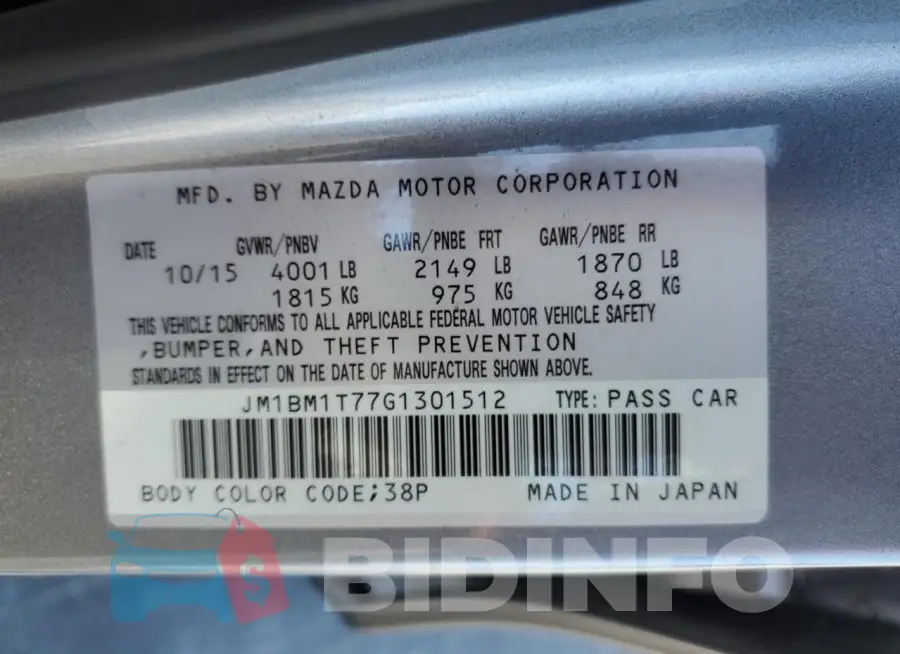 JM1BM1T77G1301512 Photo# 12