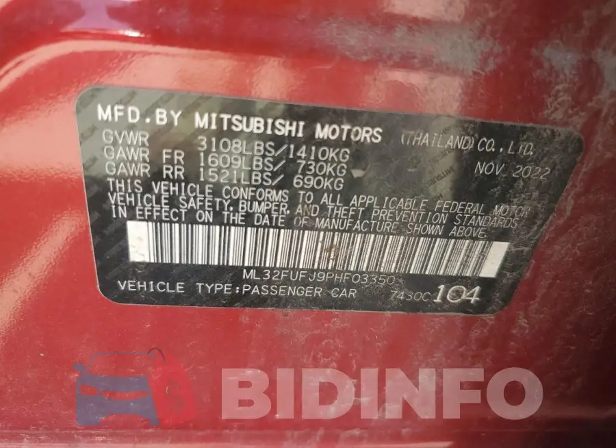 ML32FUFJ9PHF03350 Photo# 12