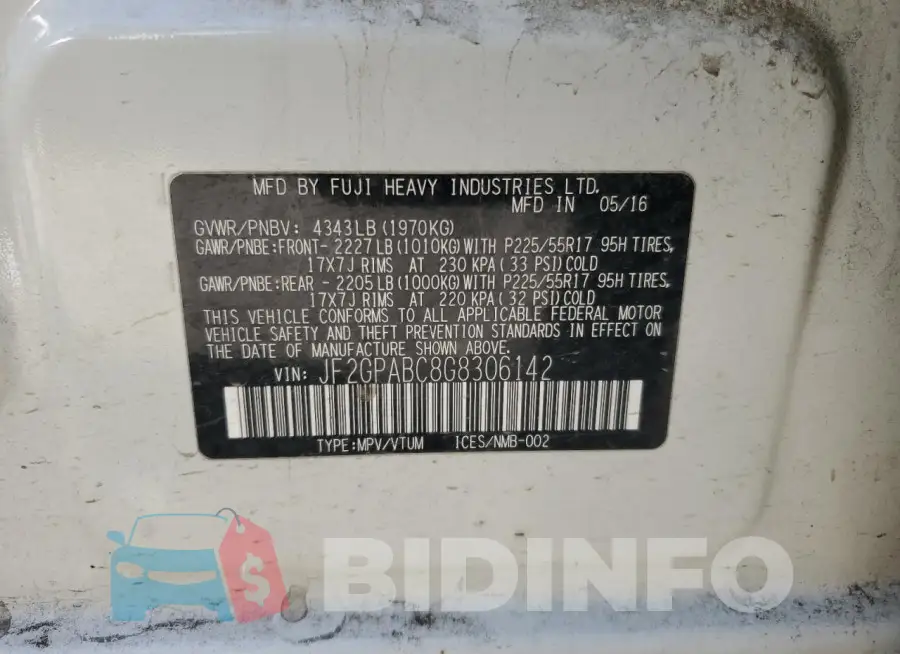 JF2GPABC8G8306142 Photo# 13