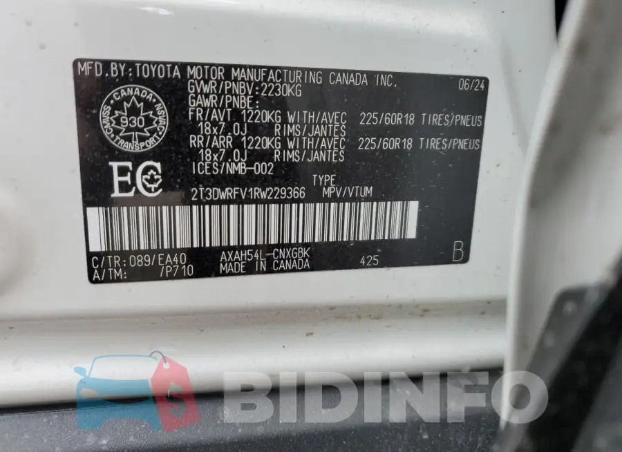 2T3DWRFV1RW229366 Photo# 14