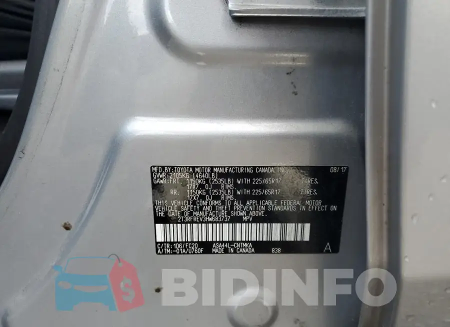 2T3RFREV3HW683737 Photo# 13
