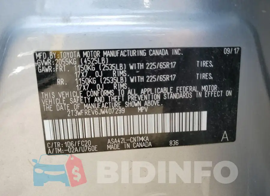 2T3WFREV6JW407299 Photo# 13