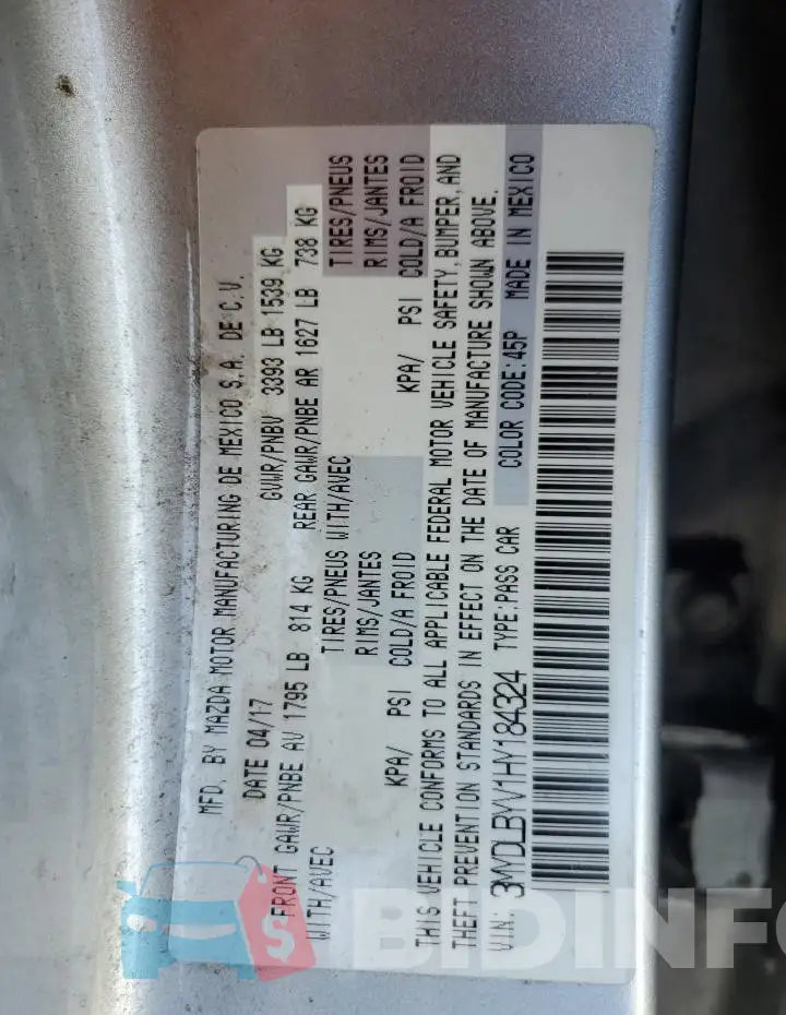 3MYDLBYV1HY184324 Photo# 12