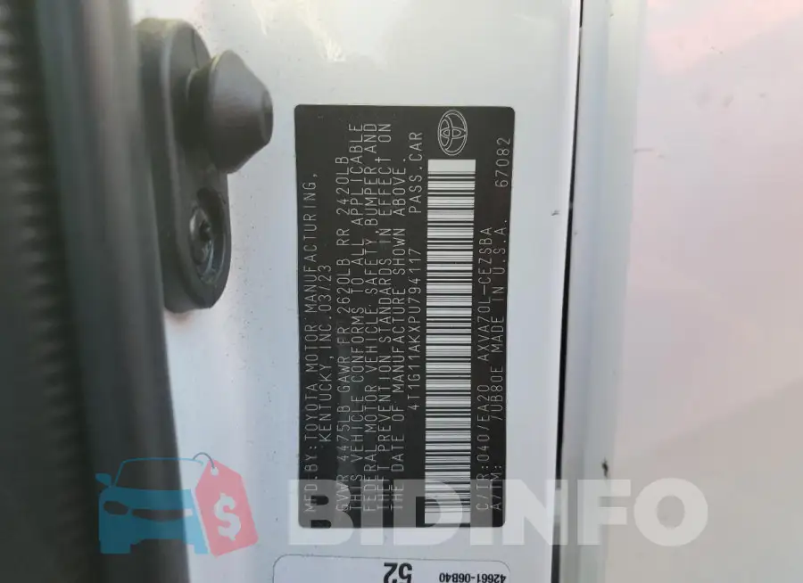 4T1G11AKXPU794117 Photo# 13