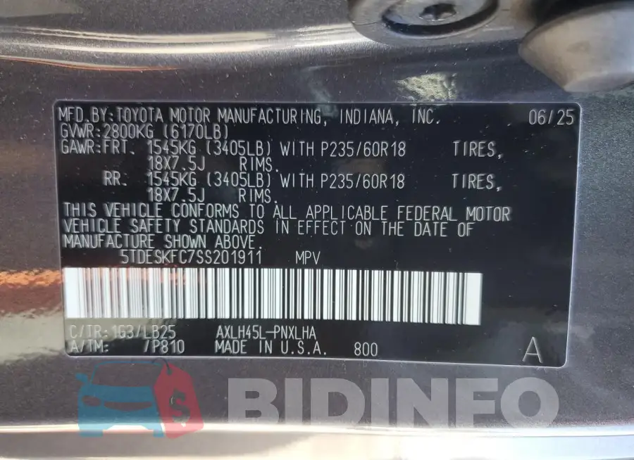 5TDESKFC7SS201911 Photo# 13