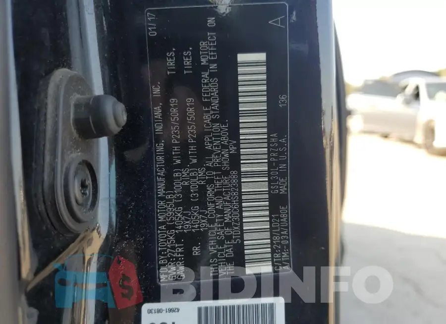 5TDXZ3DC6HS823888 Photo# 13