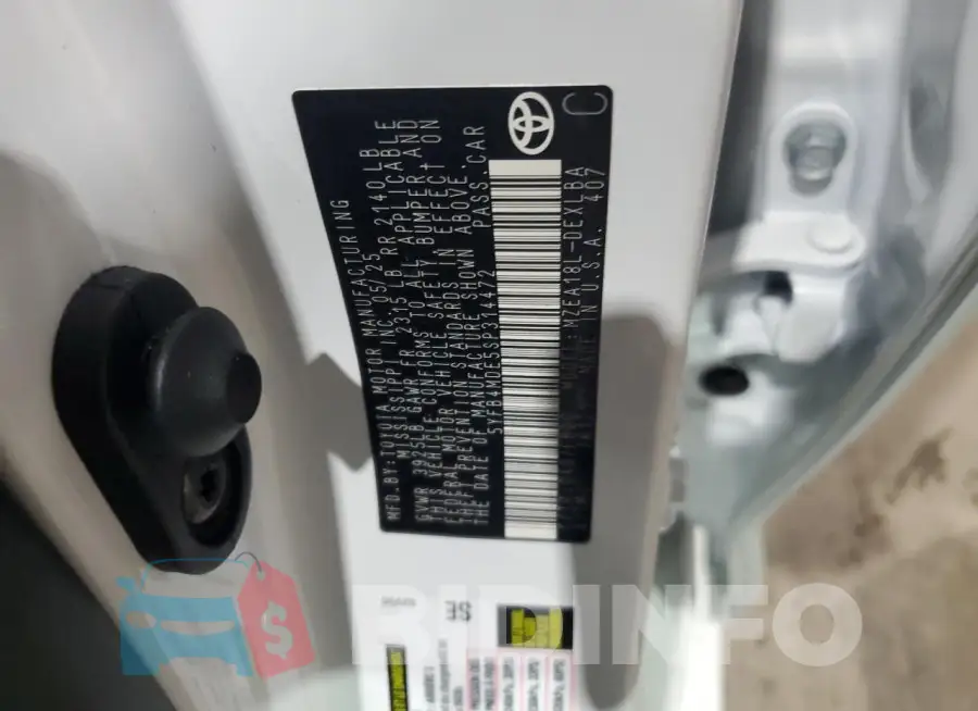 5YFB4MDE5SP314472 Photo# 12