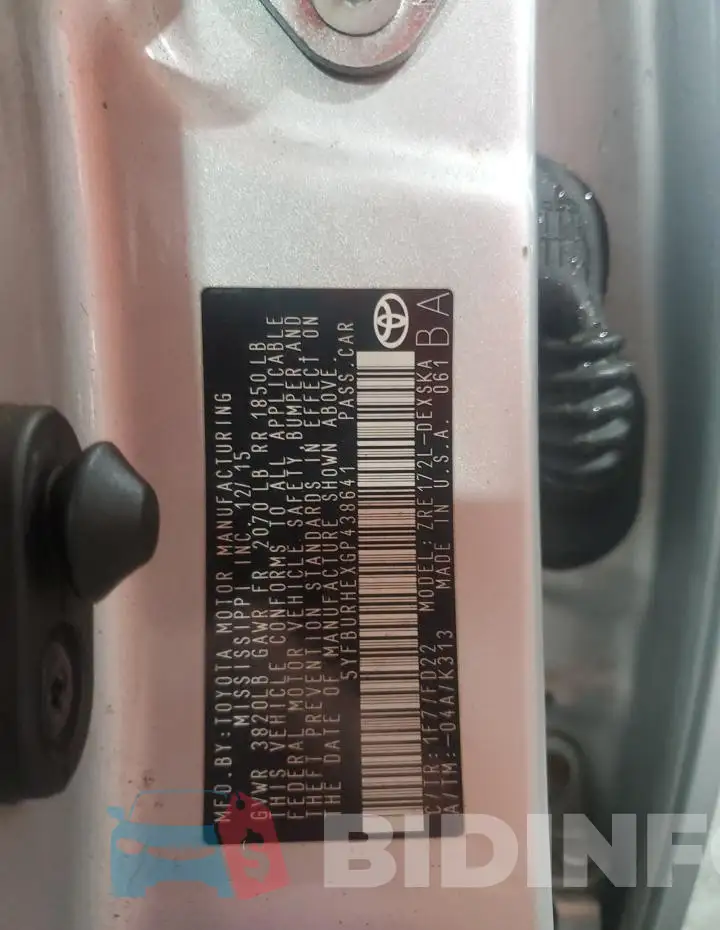 5YFBURHEXGP438641 Photo# 13