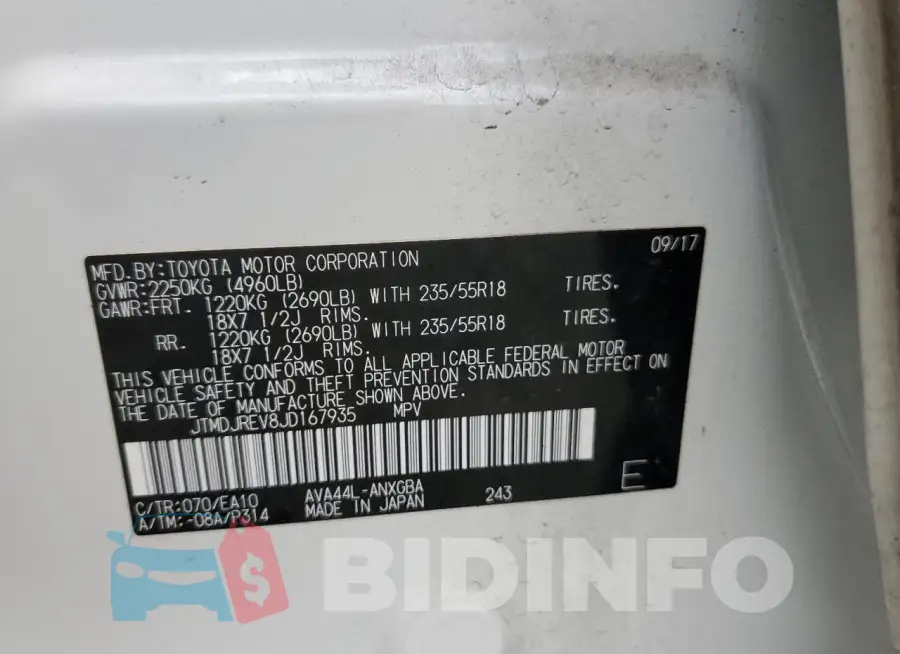 JTMDJREV8JD167935 Photo# 13