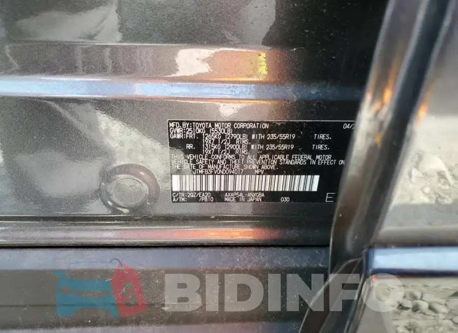 JTMFB3FV0ND094017 Photo# 13