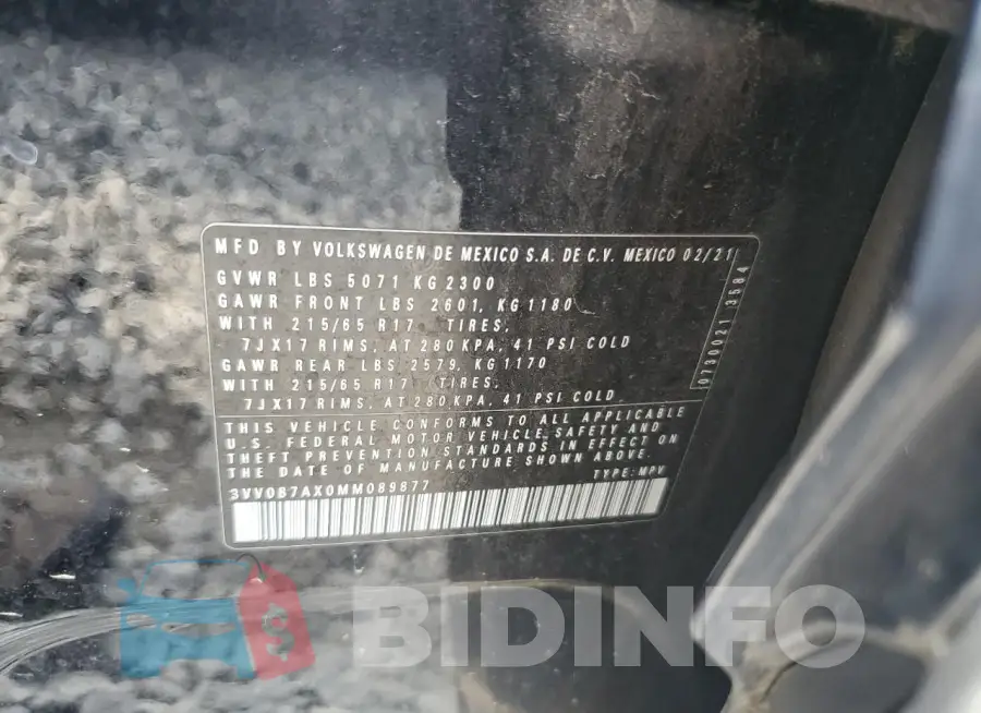 3VV0B7AX0MM089877 Photo# 13