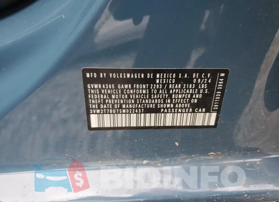 3VW2T7BU7SM022437 Photo# 12