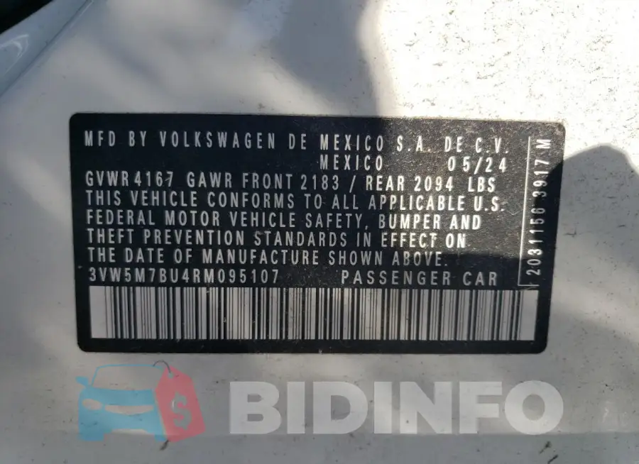 3VW5M7BU4RM095107 Photo# 12