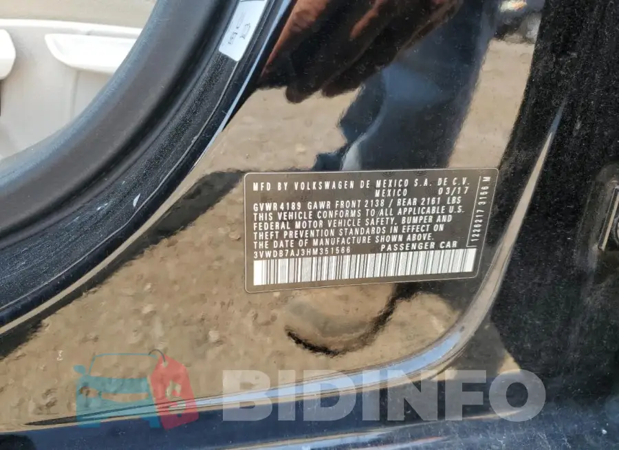 3VWDB7AJ3HM351566 Photo# 12
