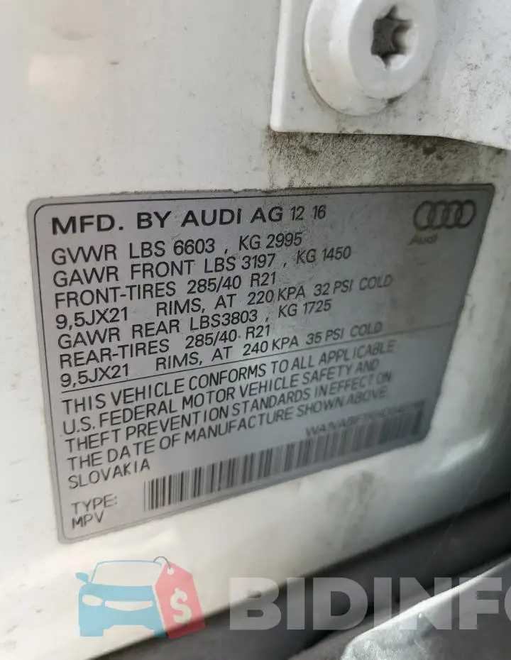 WA1VABF7XHD040765 Photo# 13