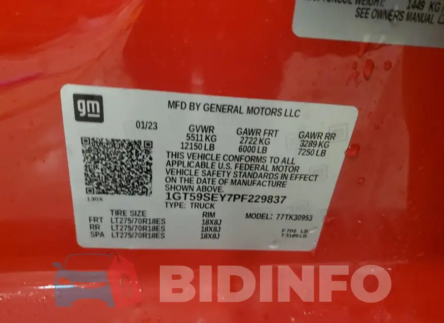 1GT59SEY7PF229837 Photo# 12
