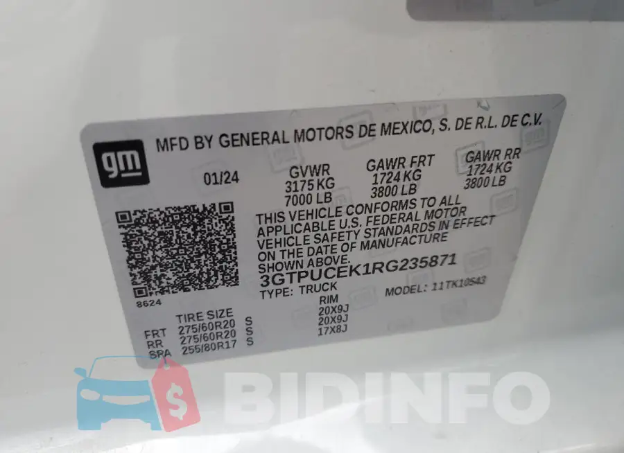 3GTPUCEK1RG235871 Photo# 13
