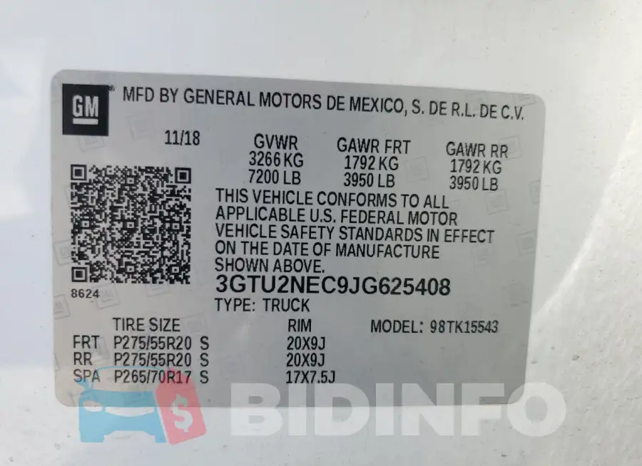 3GTU2NEC9JG625408 Photo# 13