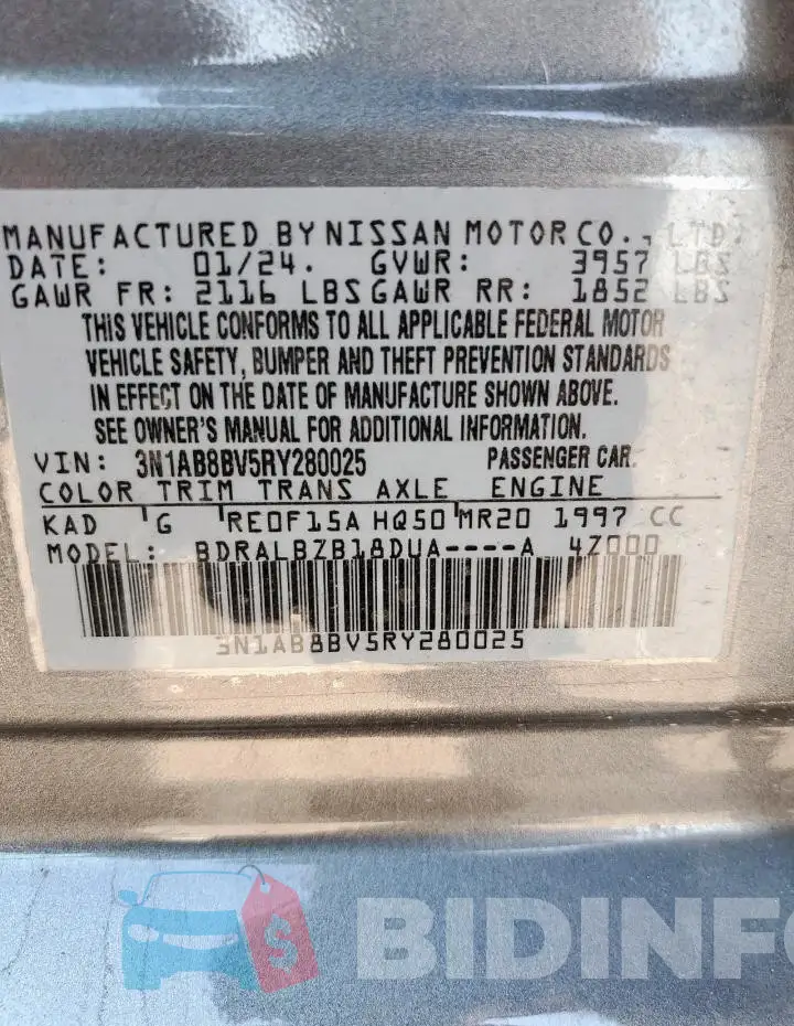 3N1AB8BV5RY280025 Photo# 13