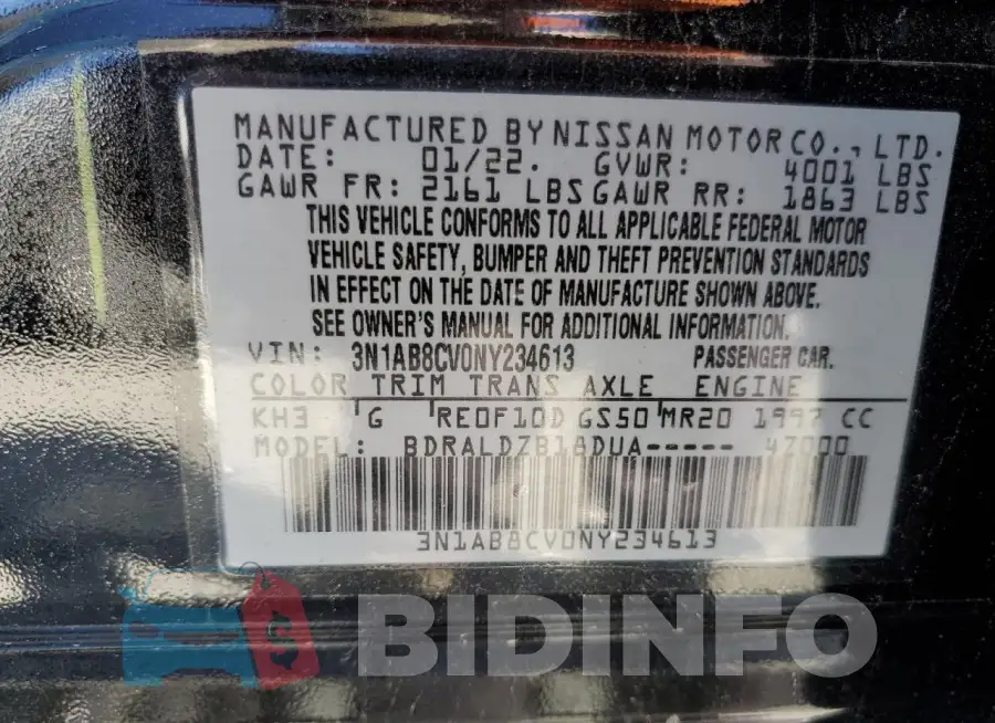 3N1AB8CV0NY234613 Photo# 13