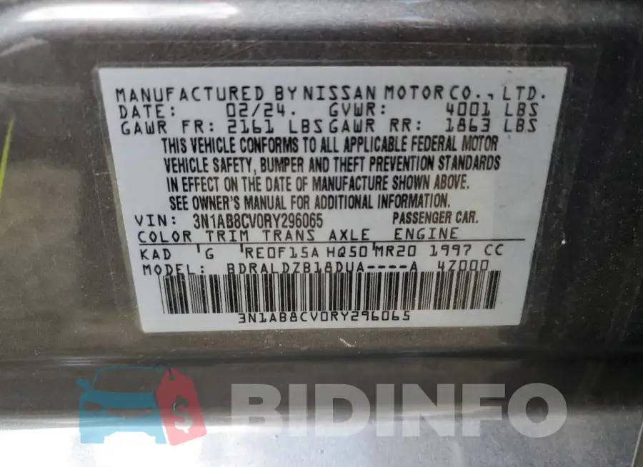 3N1AB8CV0RY296065 Photo# 13