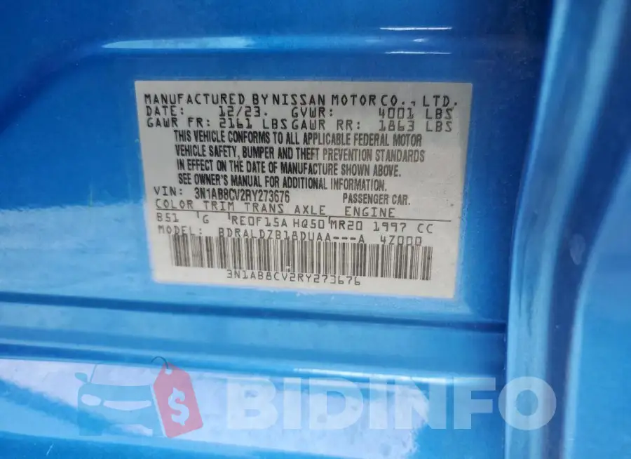 3N1AB8CV2RY273676 Photo# 12