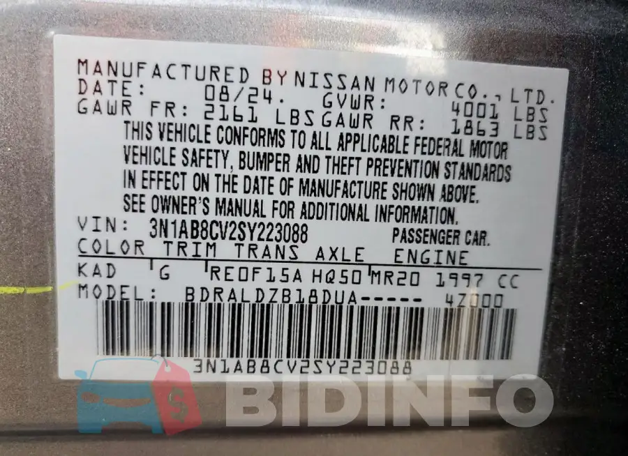 3N1AB8CV2SY223088 Photo# 12