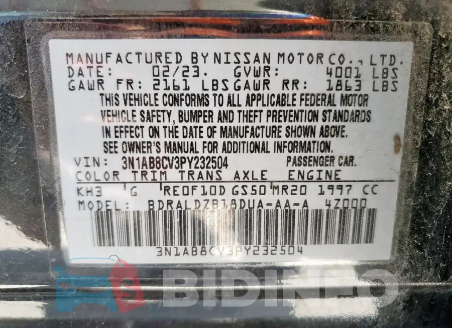 3N1AB8CV3PY232504 Photo# 13