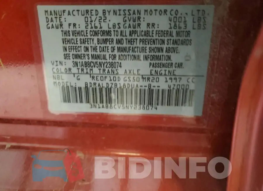 3N1AB8CV5NY238074 Photo# 12