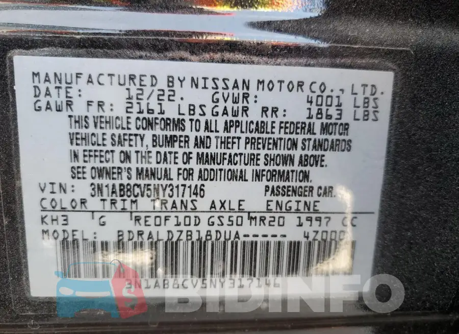 3N1AB8CV5NY317146 Photo# 13