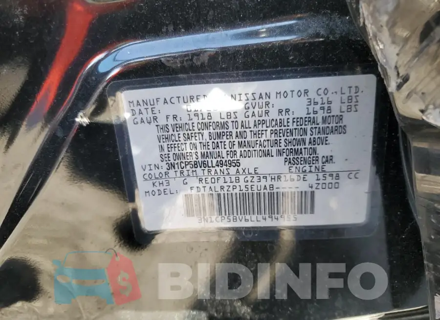 3N1CP5BV6LL494955 Photo# 13